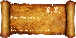 Már Marianna névjegykártya